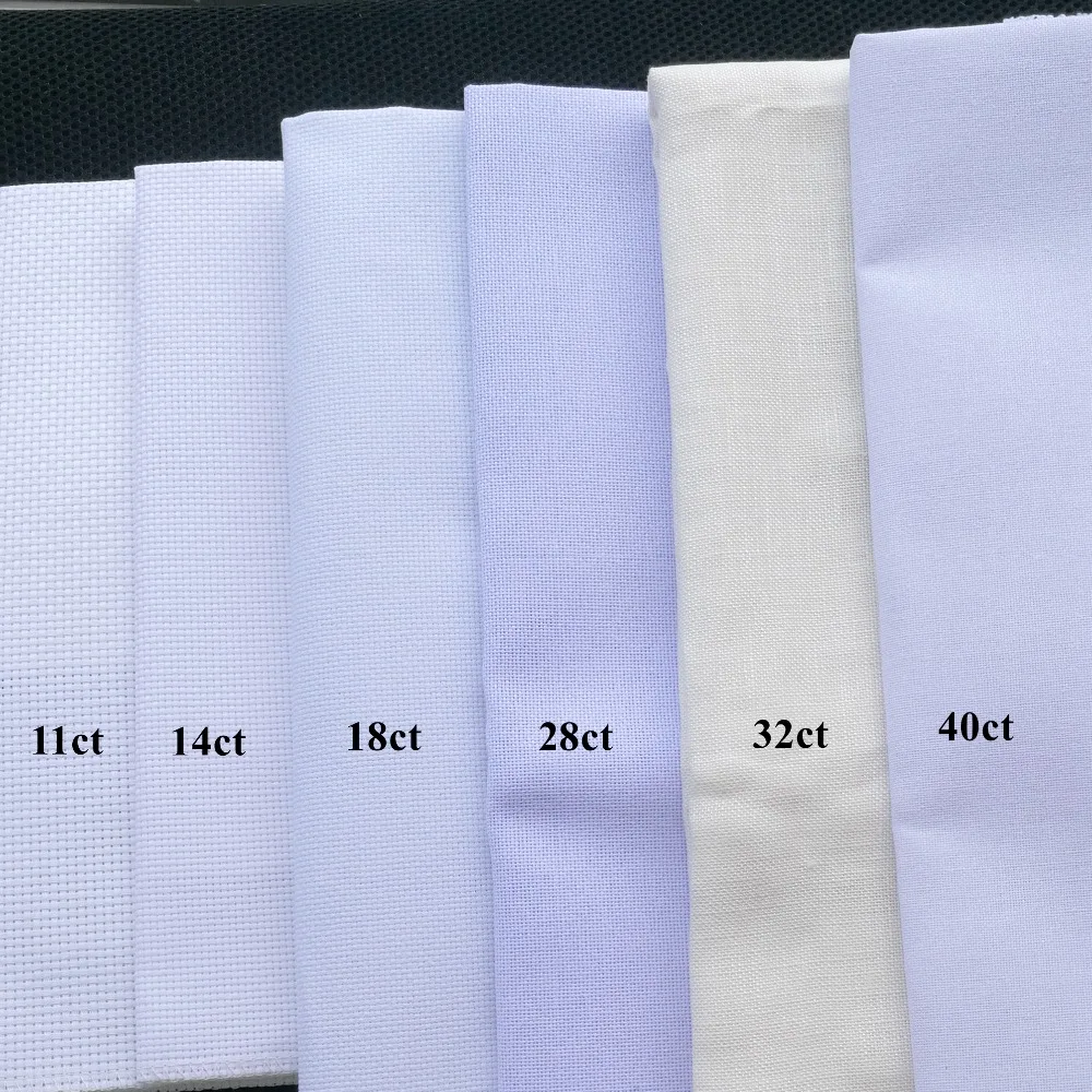 25x25cm Aida cloth 18ct 28ct 16ct cross stitch fabric canvas small grid white color DIY handcraft supplies stitching embroidery