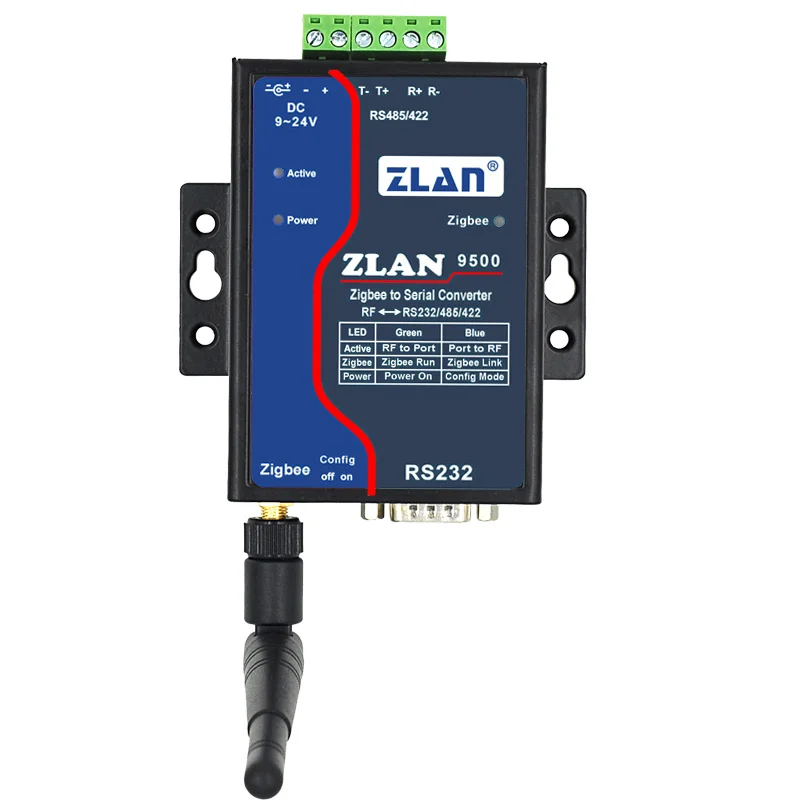 

wireless serial server, RS232/485/422 to ZigBee, ZLAN9500