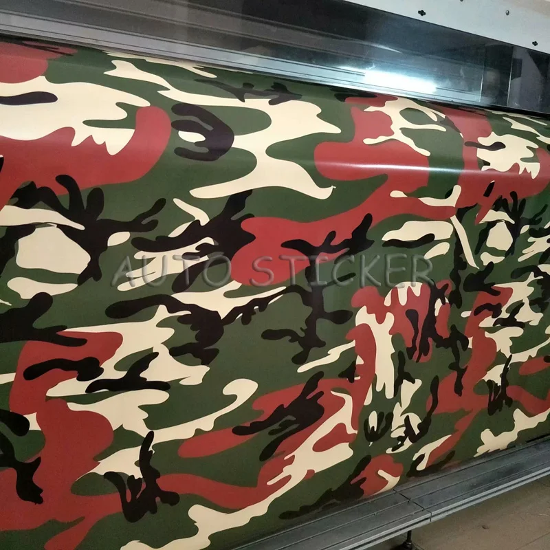 5/10/15/20/25/30m*1.52m Army Green Snow Camouflage Vinyl Adhesive PVC Film Car Wrap Camo Sticker Vehicle DIY Decal