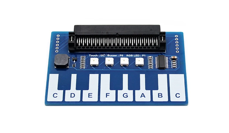 Piano for micro:bit,Mini Piano Module For Micro:bit, Touch Keys To Play Music, With 4x RGB LEDs