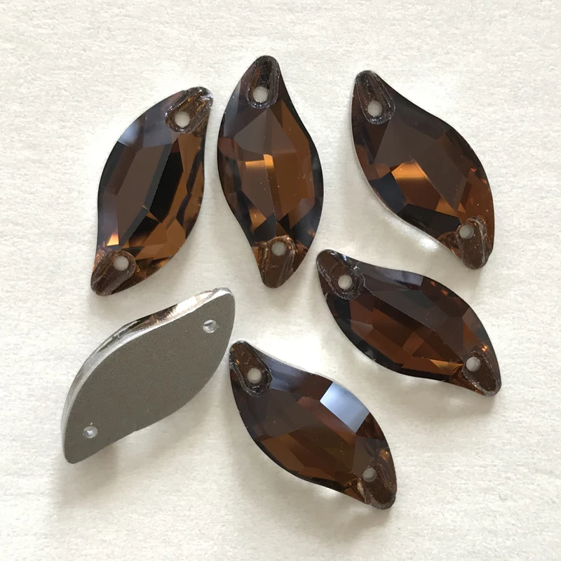 YANRUO 3254 Diamant Blatt Nähen Strass Flatback Lose Perlen Strass Nähen Auf Kristall Steine Für Schmuck Machen – Detail 12