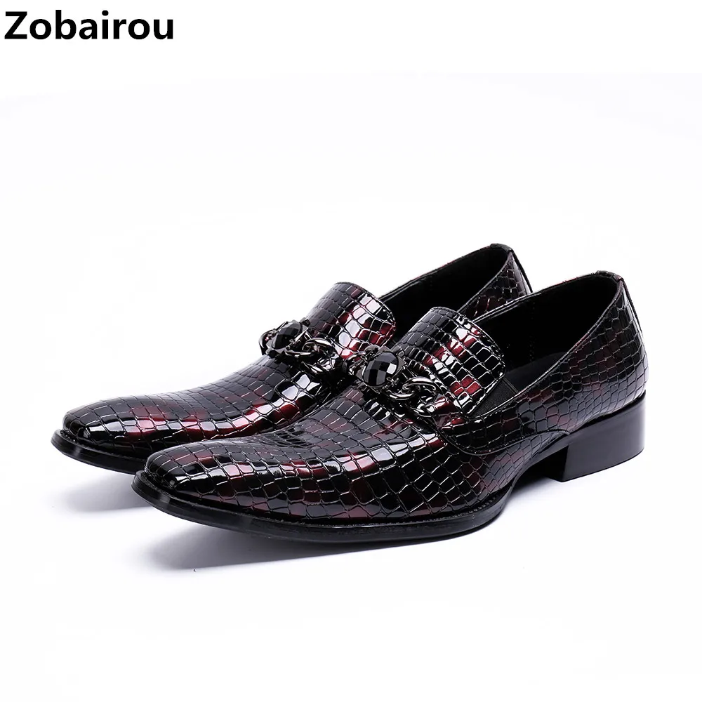 

Men shoes luxury zobairou brand patent genuine leather crocodile skin dress party wedding shoe lasts oxford formal shoes men