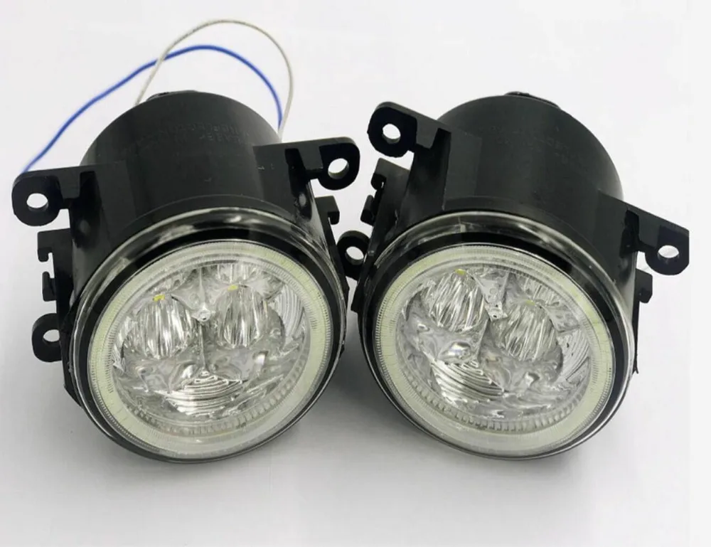 Fog Lamp Assembly angel eyes Fog Light For Peugeot 207 307 407 607 3008 SW CC VAN 2000-2013 Led Fog Lights 30W 1set