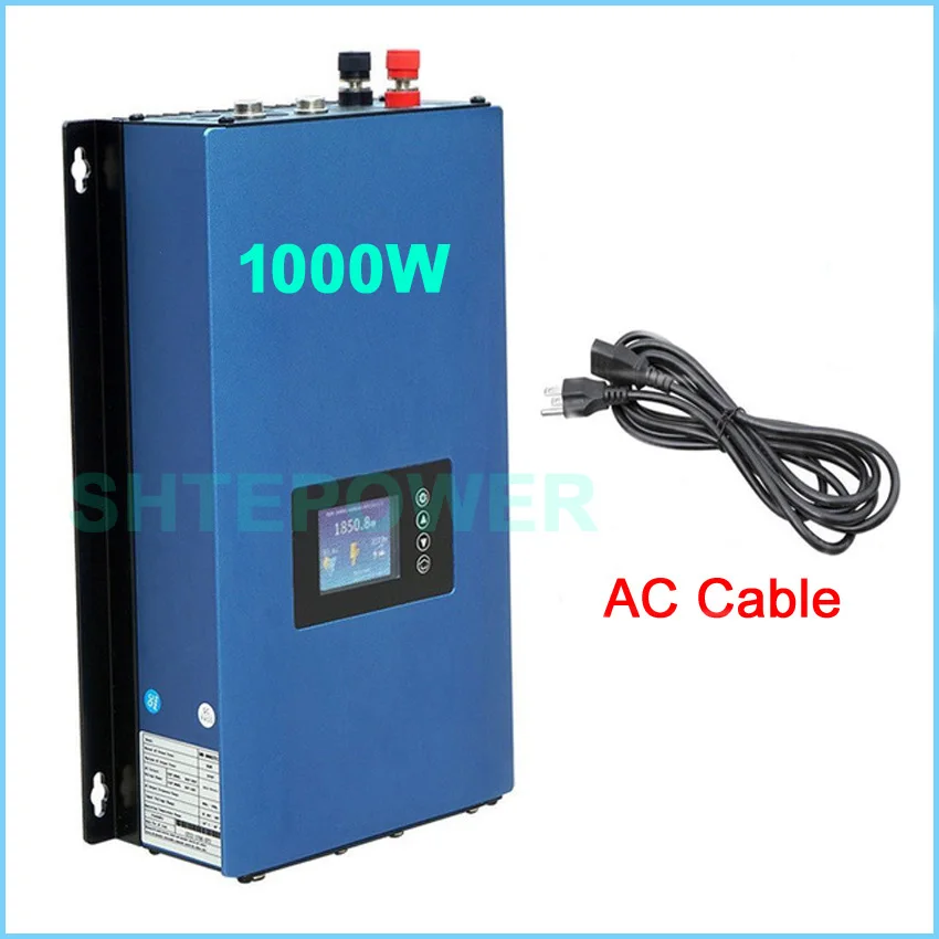 1KW Solar Panel or Battery Discharge MPPT 1000W Solar Grid Tie Inverter Sensor DC22-65V/45-90V AC 110V 120V 220V 230V 240V