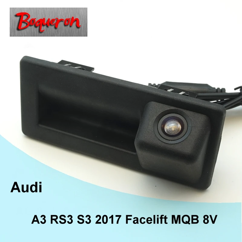 For Audi A3 RS3 S3 2017 Facelift MQB 8V Original Factory Trunk Handle Car Rear View Camera HD CCD Reverse Parking Backup Camera