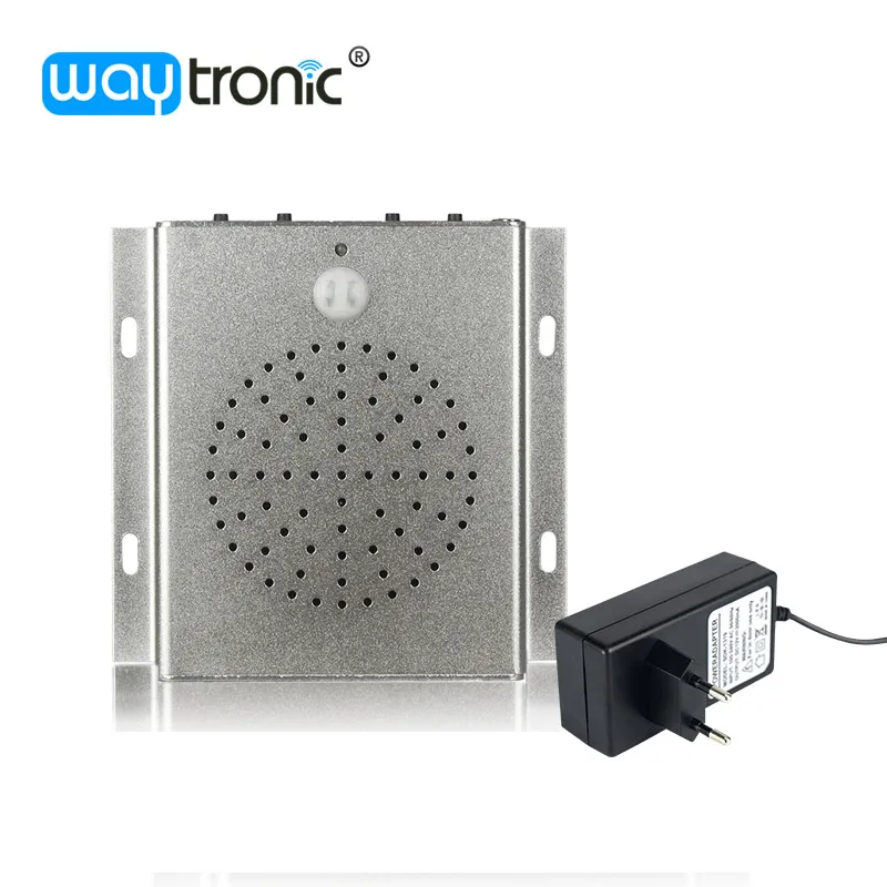 Sensor PIR infrarrojo reproductor de sonido altavoz alarma de bienvenida con archivos MP3 grabables de voz descarga gratuita a través de la unidad Flash USB