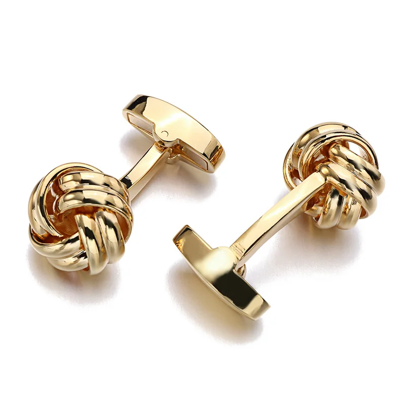 

Lepton Black Metal Knot Cufflinks for Mens Novelty Design Knots Cuff links Men Business French Shirt Cuffs Cufflink gemelos