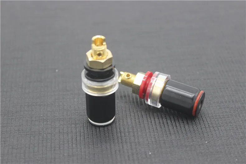 Hifi 4pcs speaker copper socket  audio speaker connector amplifier terminal binding Post banana plug socket connector