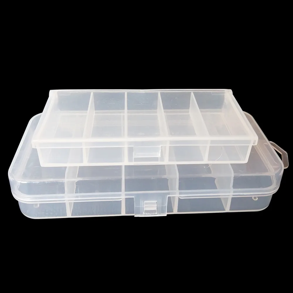 1-pieces Fishing Lure Box Transparent Plastic Fly Box Fishing Crankbait Bait Hook Storage Case Holder Tackle Box