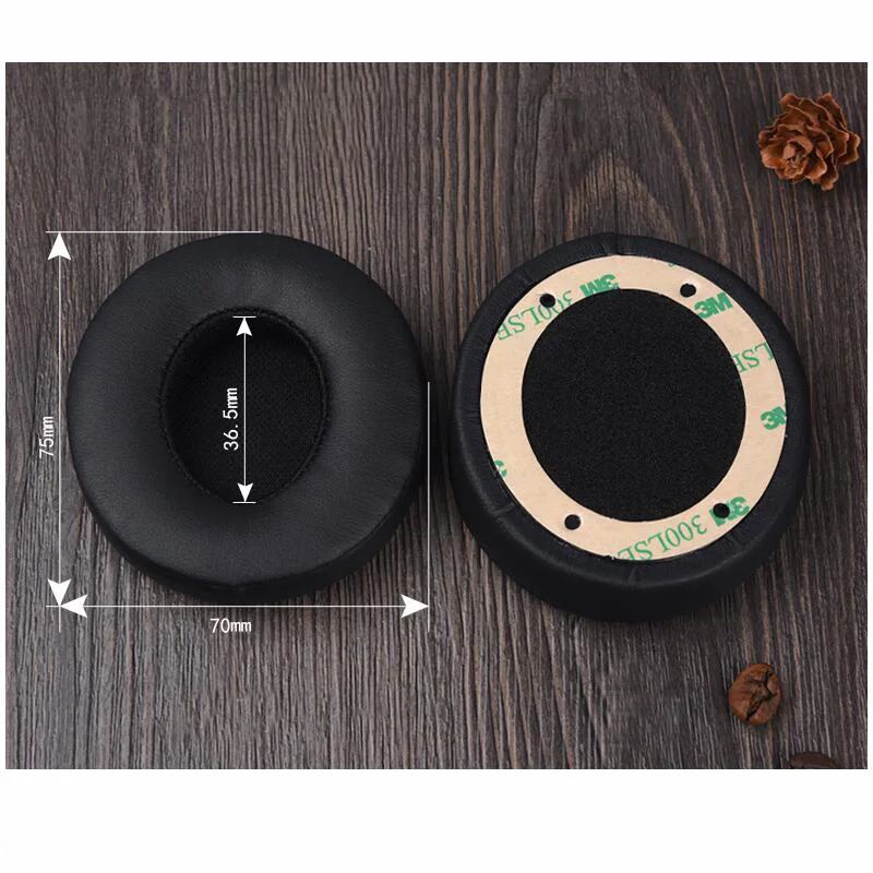 2pcs/pairs Leather Headphone Foam For Beats solo 2.0 Wired Version Headset Ear pads Sponge Cushion Replacement Covers Accoriess
