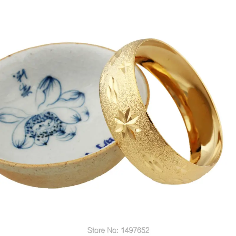 Newest Big Wide Ethiopian Bangle / Gold Color Bangles&Bracelets Dubai African Men Women Jewelry