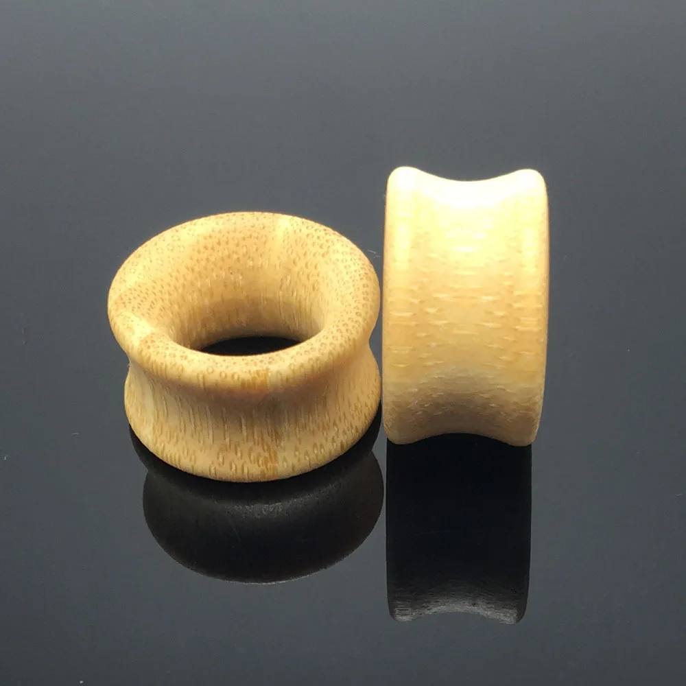 2 pieces fashion new men\'s ear plugs and tunnels bamboo 8mm 10mm 12mm 14mm 16mm 18mm 20mm body piercing jewelry ear piercing