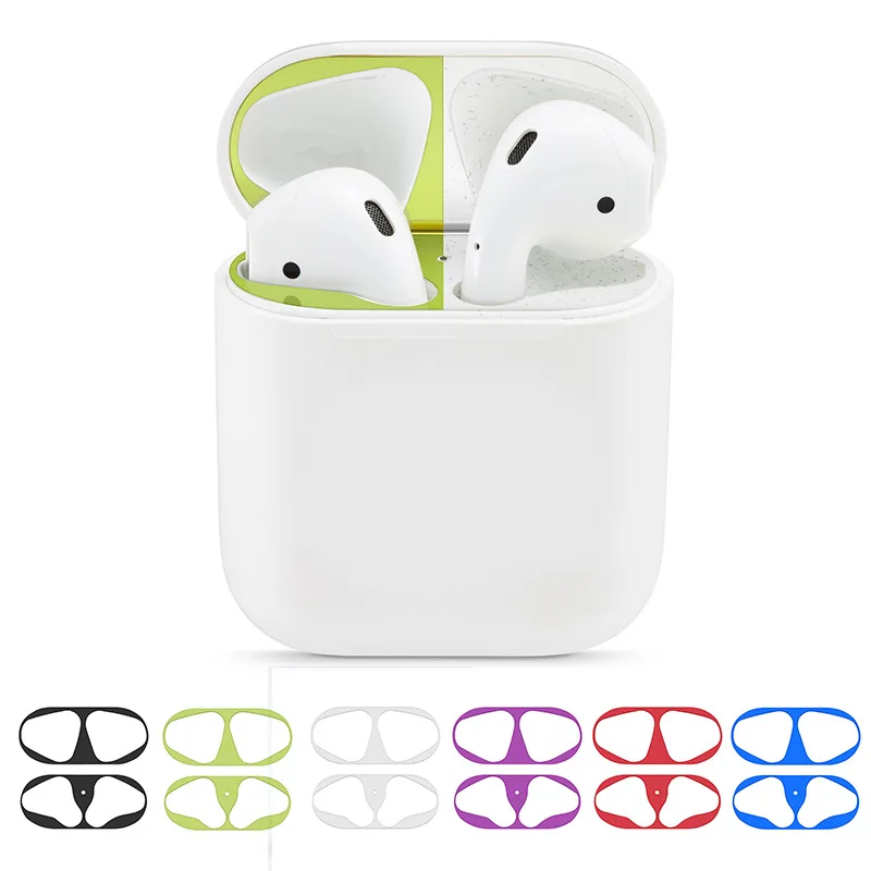 8 Colors Dust Sticker For Apple AirPods Pro 1 2 3 AirPods1 AirPods2 Accessory Inside Stickers Patch Iron Metal Protective Film