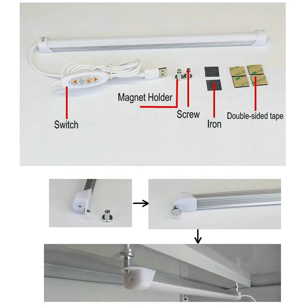USB LED Bar Light DC 5V Eyes Protection LED Rigid Strip LED Reading Light.
