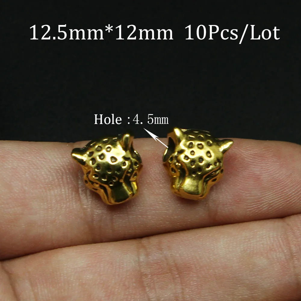 10pcs/lot Antique Gold Color Charm Beads Gladiatus Owl Russian Doll Skull Spacer Beads For DIY Jewelry Finding Making Bracelet