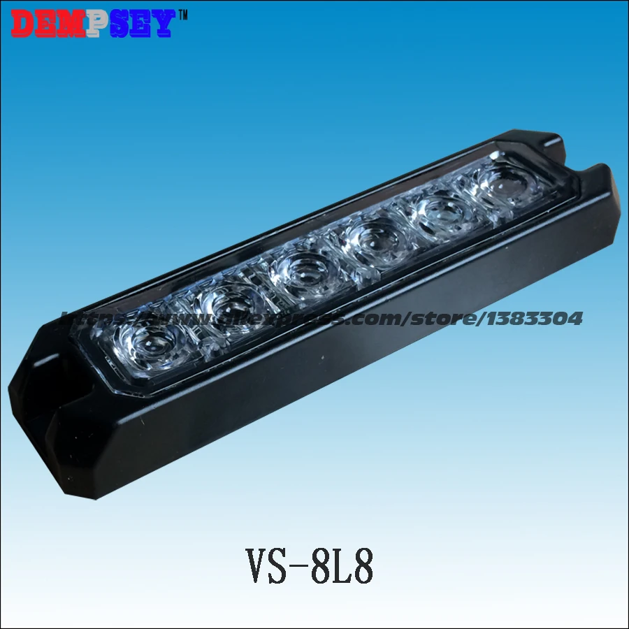 

VS-8L8 LED Thin Grill Lights, 6*3W LED, LED surface mount Strobe Warning Flashing Light,22 flash pattern, waterproof