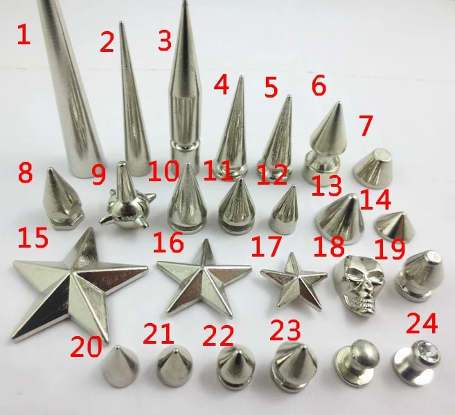 10pcs High Quality Silver Screw Bullets Rivet Spike Studs Spots DIY Rock Punk Bag Shoes Bracelet Belt Jewerlry Clothing Rivet