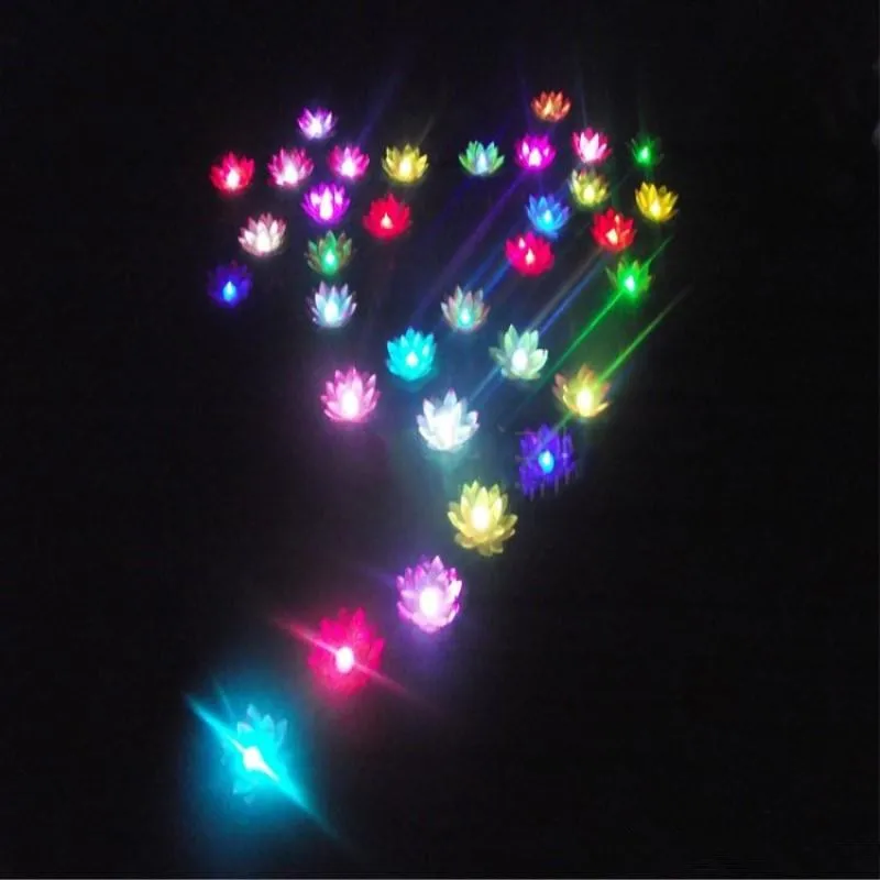 

LED Floating Lotus Flower Party Decor Festival Celebration Swimming Pool For Wedding Event Garden Decoration