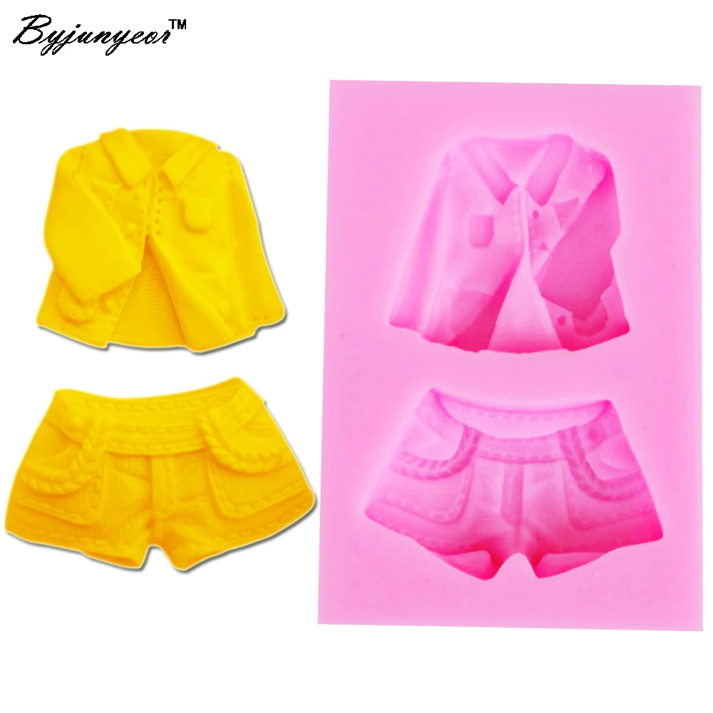 

Byjunyeor F1108 короткие джинсы и костюм УФ-смола силиконовая форма помадка Шоколадные конфеты леденец Кристалл эпоксидная мягкая глина выпечки инструменты