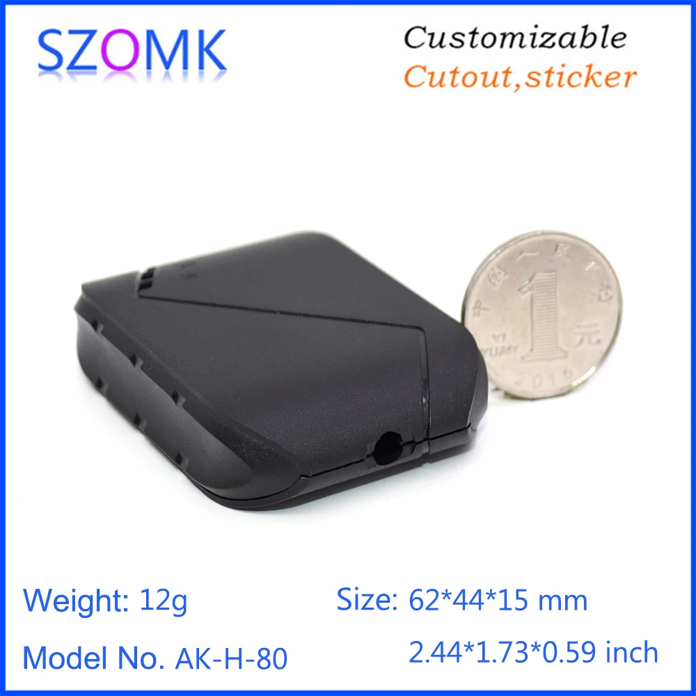 1 piece 62*44*15mm GPS tracker locator plastic enclosure for electronics plastic housing vehicle GPS plastic casing