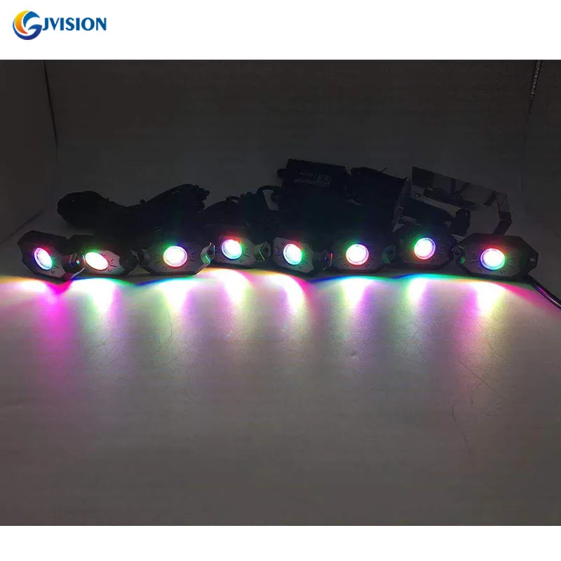 

4X4 Off Road RGB LED Rock Light Kits with Bluetooth Control Waterproof Multicolor Neon LED Lights For Truck SUV Boat Motorcycle