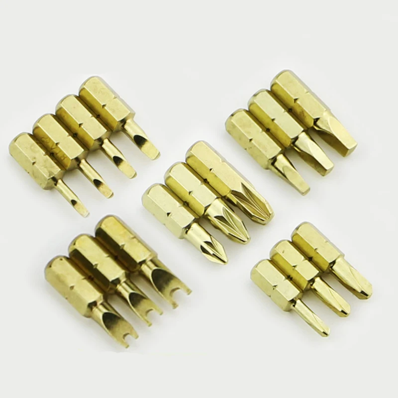 25mm Length 1/4 Inch Hex Magnetic U Shaped Pozidriv Y Shape Square Head Triangle Screwdriver Bits U4 U6 U8 Y1 Y2 Y3 PZ1 PZ2 PZ3