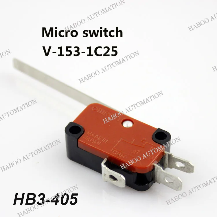 50pcs packing  elevator limit switch 3PINS reset micro limit switch V-153-1C25 with long handle lift limit switch 16A