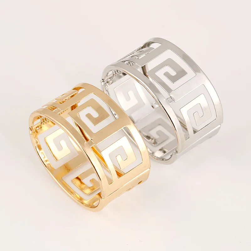 Picture 7: KMVEXO Top Quality Luxurious Gold Color Personality Exaggerate Punk Cuff Bracelets Bangles For Women 2020 Pulseras