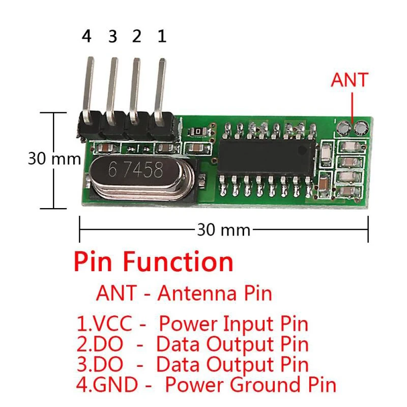 QIACHIP 5 sztuk RX470-4 uniwersalny 433Mhz Superheterodyne bezprzewodowy odbiornik RF moduł dla Raspberry Pi Arduino Uno ARM MCU zestawy Diy