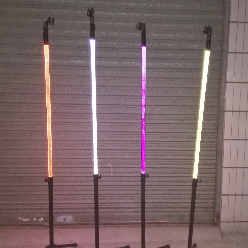 New design colorful glowing flashing LED microphone stand LED microphone base for singer image 5