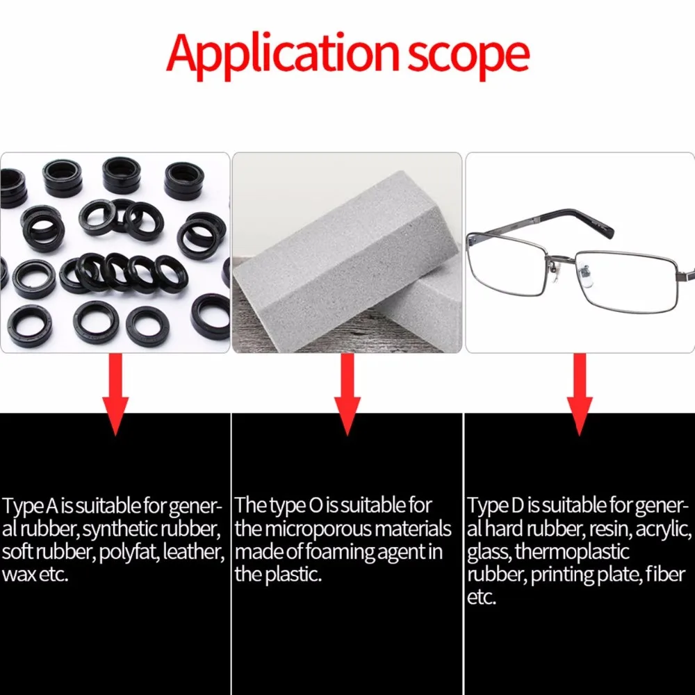 Digitaler Shore Typ A/O/D Gummi-Reifen-Härteprüfer 0-100 HA Sklerometer Härtemessgerät – Detail 4