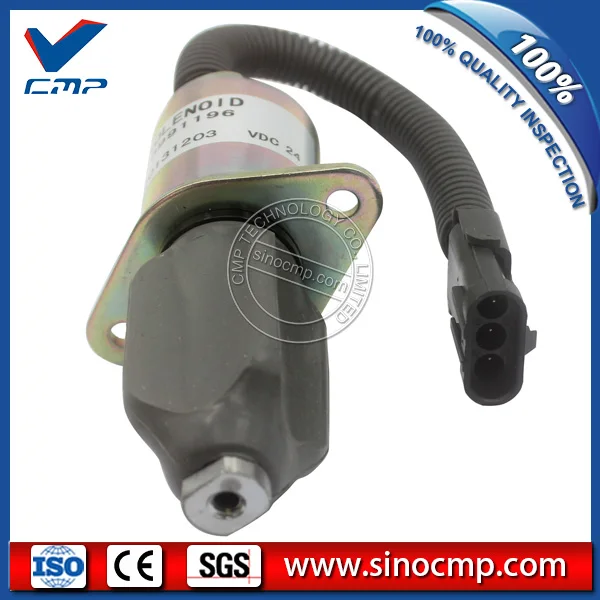 3991196 CMP 24v excavator fuel stop shutdown shutoff flameout solenoid