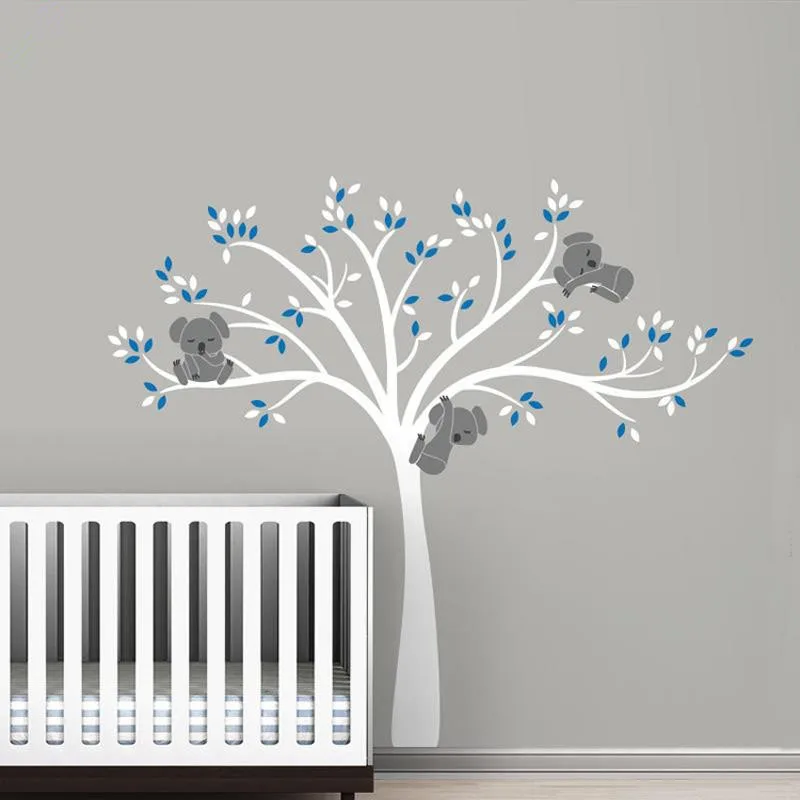 

Plus Size Mural 220x196cm Large Koala Tree Wall Decals for baby Bedroom nursery Art Pic vinyl wall stickers for Kids Room D456