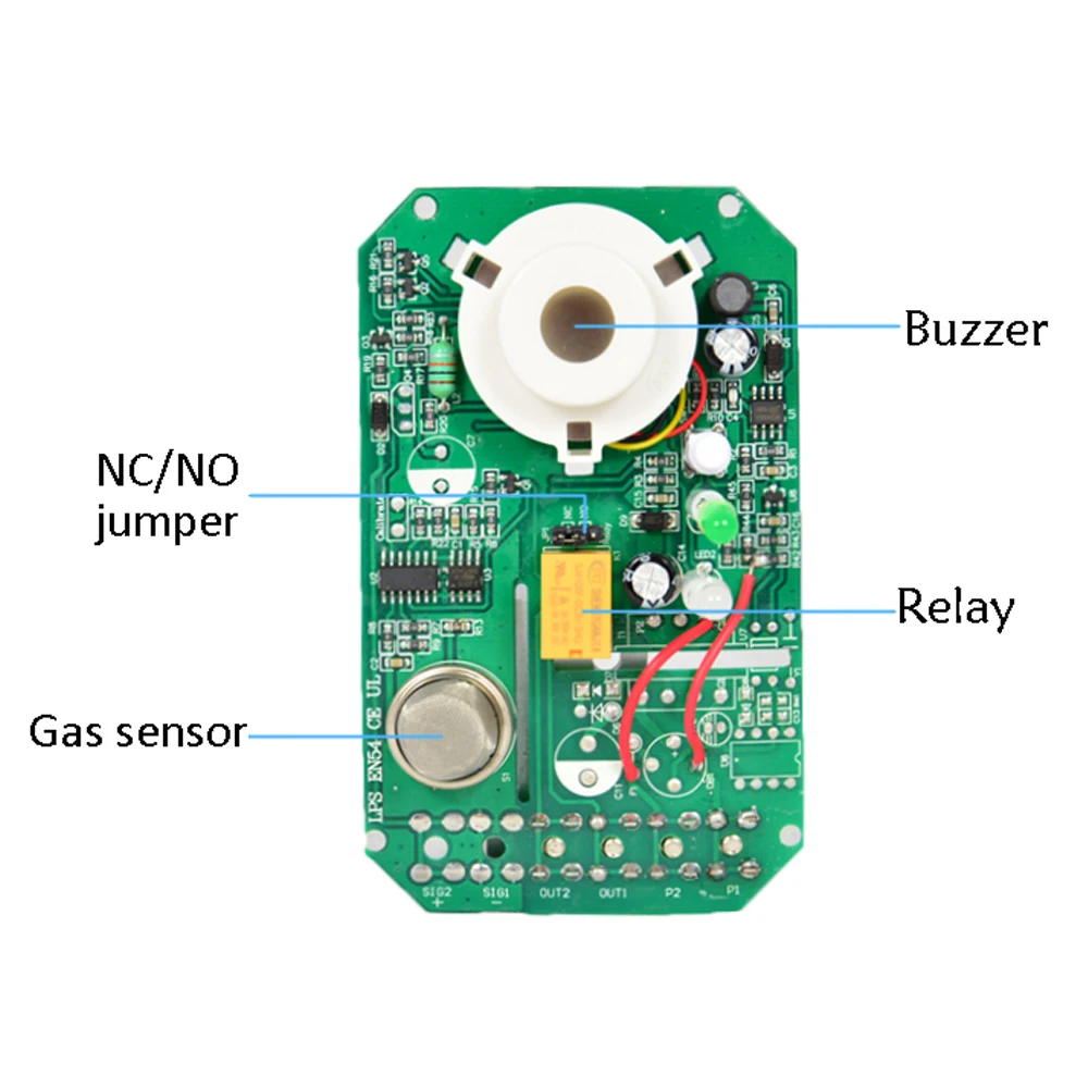 Alarme de sécurité domestique filaire murale, détecteur de gaz naturel, capteur de gaz GPL, fuite CH4, gaz combustible de cuisine, 12V, 1PC