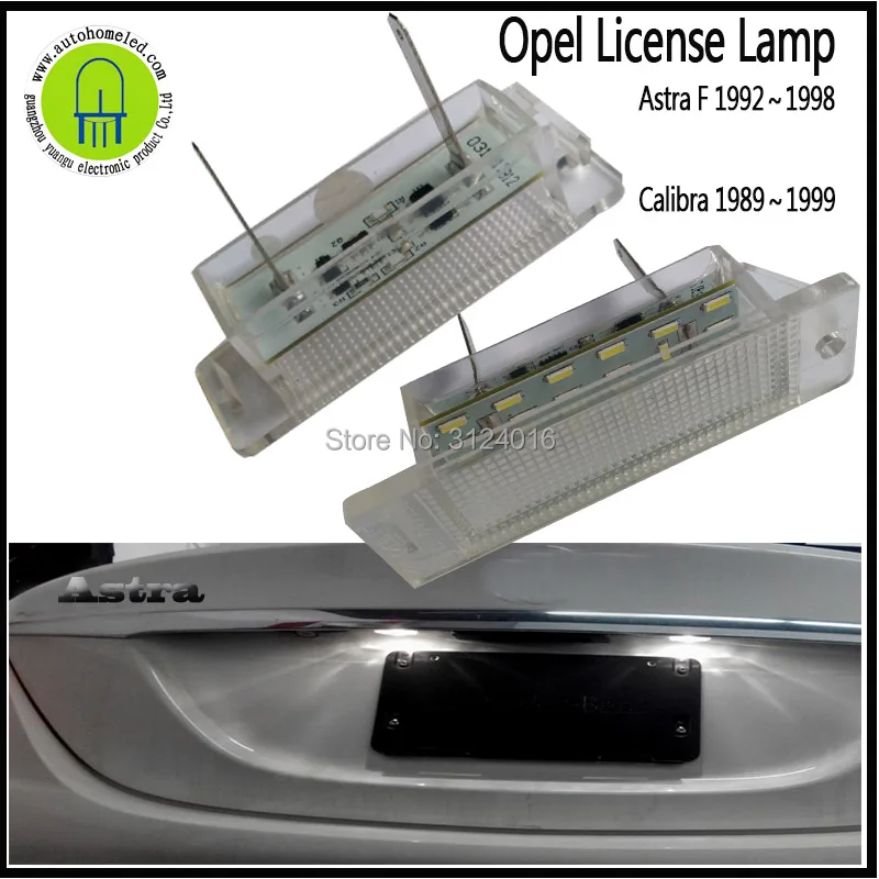 

2PC x dahosun LED License Plate Light Lamp for Opel Astra F 1992~1998 Calibra 1989~1999