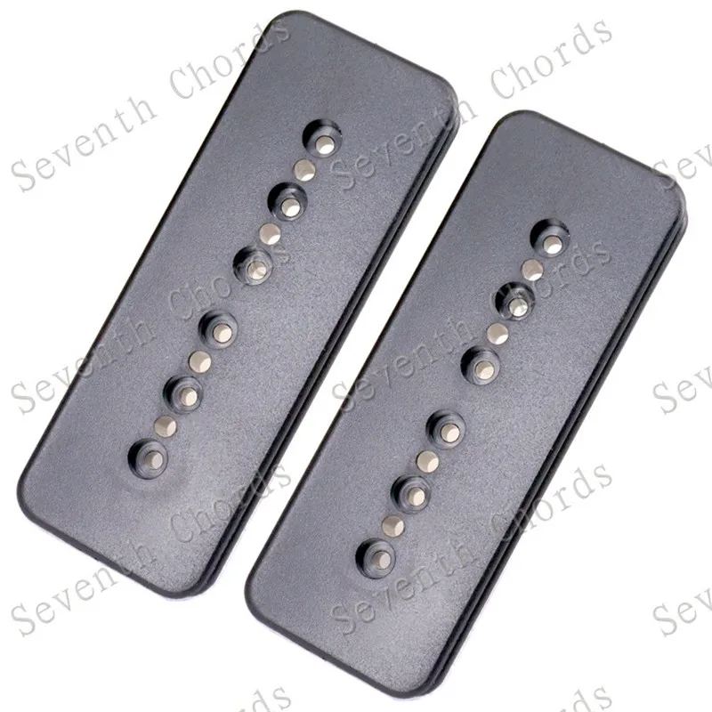 EIN Set Gitarre Humbucker Pickup Kits Herstellung Zubehör Messing Coverand Grundplatte Silber Pol Schrauben Für E-gitarre – Detail 7