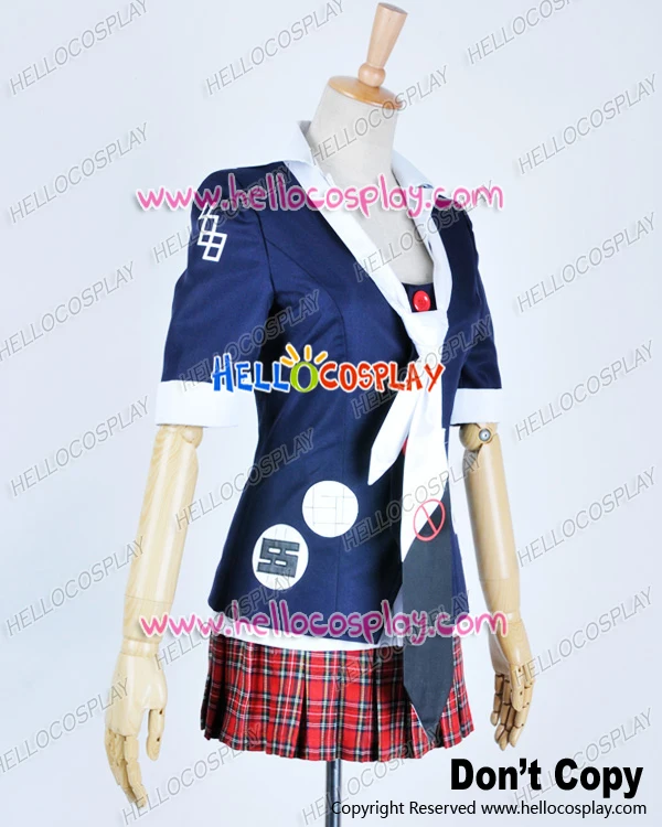 Danganronpa Dangan Ronpa Cosplay Junko Enoshima Costume Forbid Symbol Tie H008