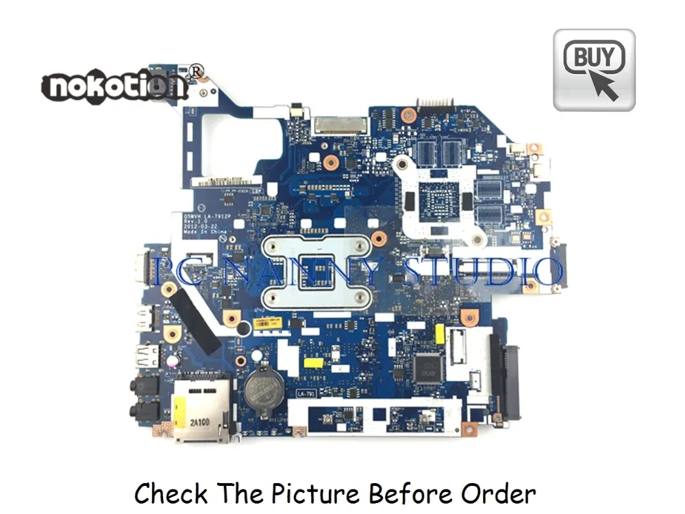 PCNANNY for ACER Gateway NV56R E1-571 V3-571 laptop motherboard  NBC0A11001 Q5WV1 LA-7912P  HM77 DDR3 notebook mainboard tested