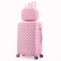 Interrupteur ensemble de bagages à roulettes pour enfants, valise à roulettes rose, marque mignonne Spinner, bagage à main, sac de voyage, vs sac à cosmétiques