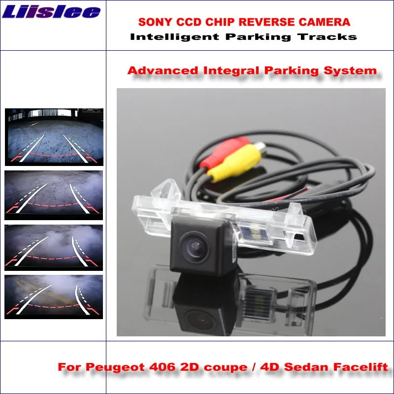 

Auto Rear Reverse Camera For Peugeot 406 2D coupe / 4D Sedan Facelift HD 860 * 576 Pixels Intelligent Parking Tracks Accessories