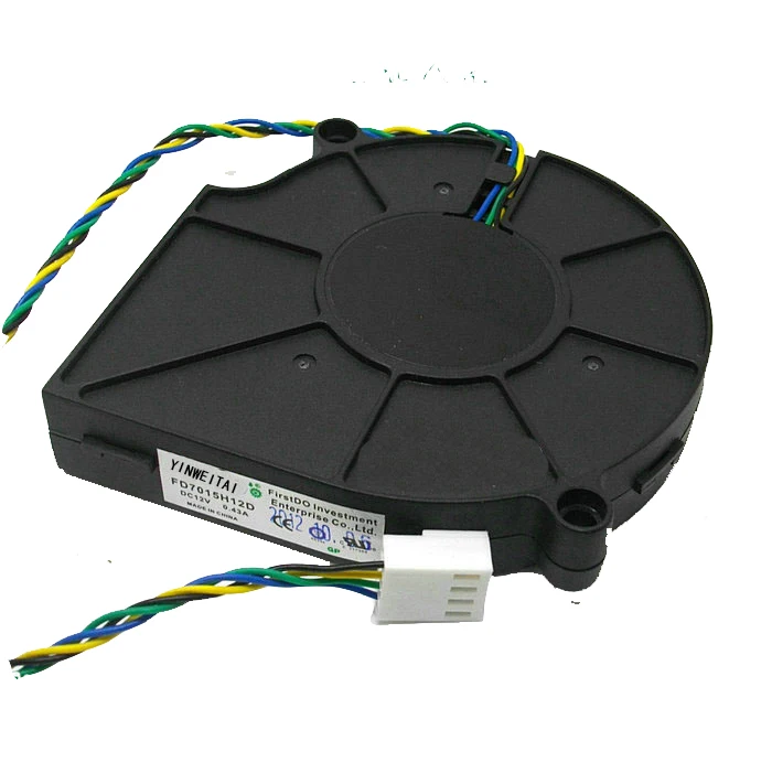 Ventilador de refrigeración de CC sin escobillas, Sistema de carcasa de PC, negro, 12V, 4 pines, PWM, 75x77x15mm, FD7015H12D, B127515BU