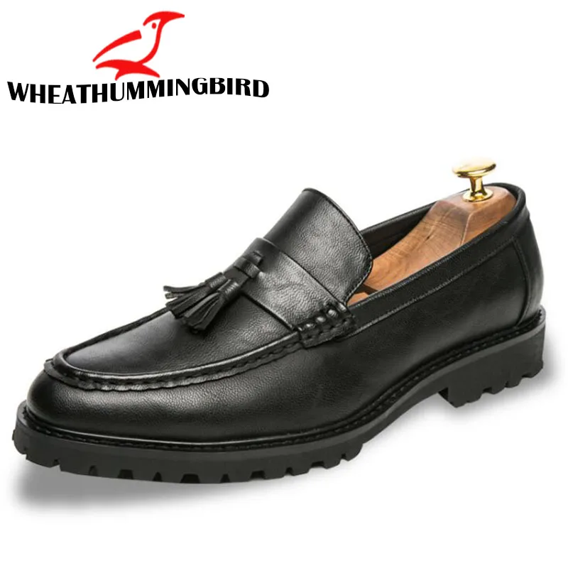 Men Brogue Moccasins Dress Shoes Formal Business Oxfords Shoes for Men Italian Brand Men Leather Flats Driving shoes LH-71