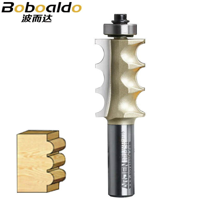 1pcs 1/2 Shank Woodworking Tool Multi Reed Bits Triple Bead Arden Router Bit