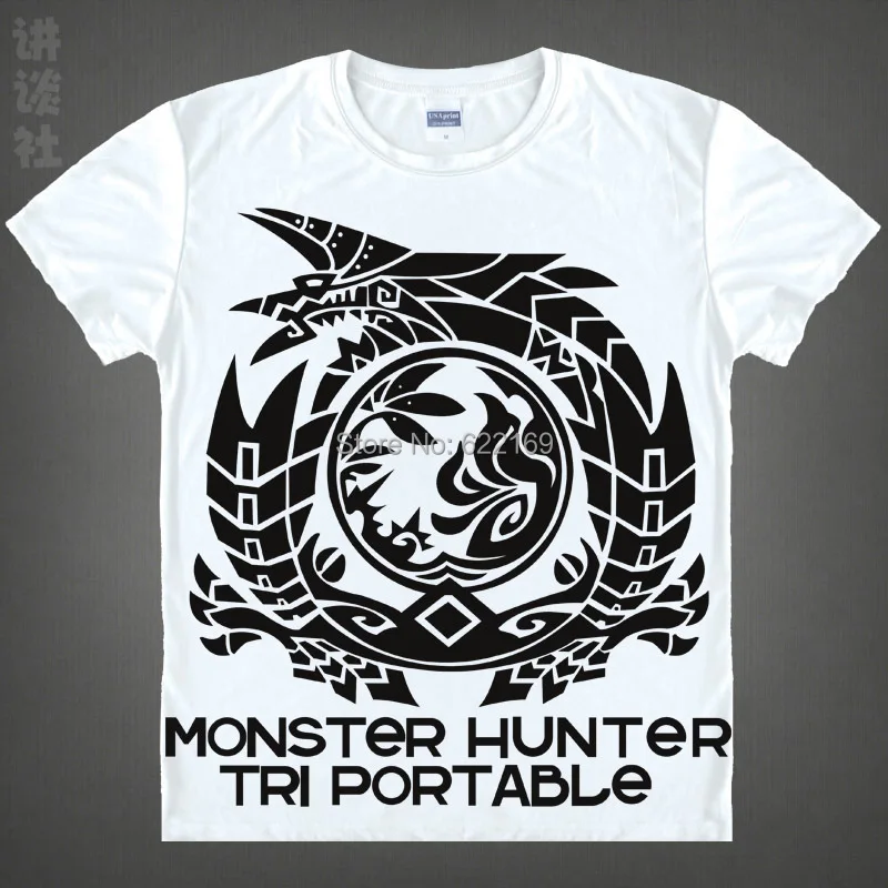 Coolprint Japanese Monster Hunter anime  Short-Sleeve t-shirt Zinogre cotton shirt Cosplay christmas halloween Costumes clothing image 6