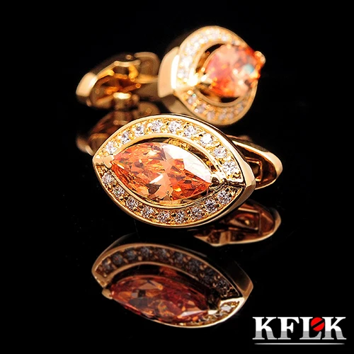 KFLK Luxury gemelos 2020 New shirt cufflinks for mens Brand cuff buttons Gold cuff link High Quality Crystal abotoaduras Jewelry