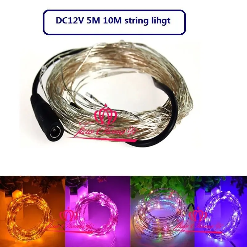 

5M 10M LED Bendable Silver Wire Fairy String Lights Tree Branch Twigs 1A power