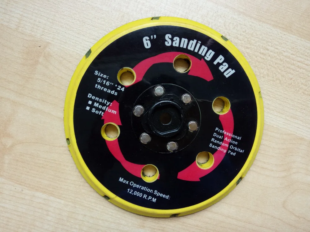 

without thread 15 holes 2pcs/set 6 inch air sanding disc pad , for air sander with vacuum, for 150mm pneumatic sander 6"