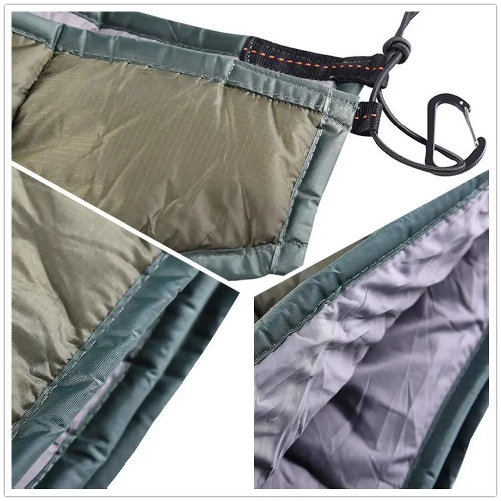 Outdoor Winter Warm Sleeping Bag Hammock Underquilt Sleeping Bag Warmer Under Quilt Blanket for Outdoor Camping hiking