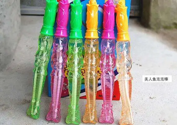 Blow Gun Children Bubble Soap Bubble Wand Mermaid Water Blowing Maker Machine Kids Boy Girl Toy Beach Outdoor 2021