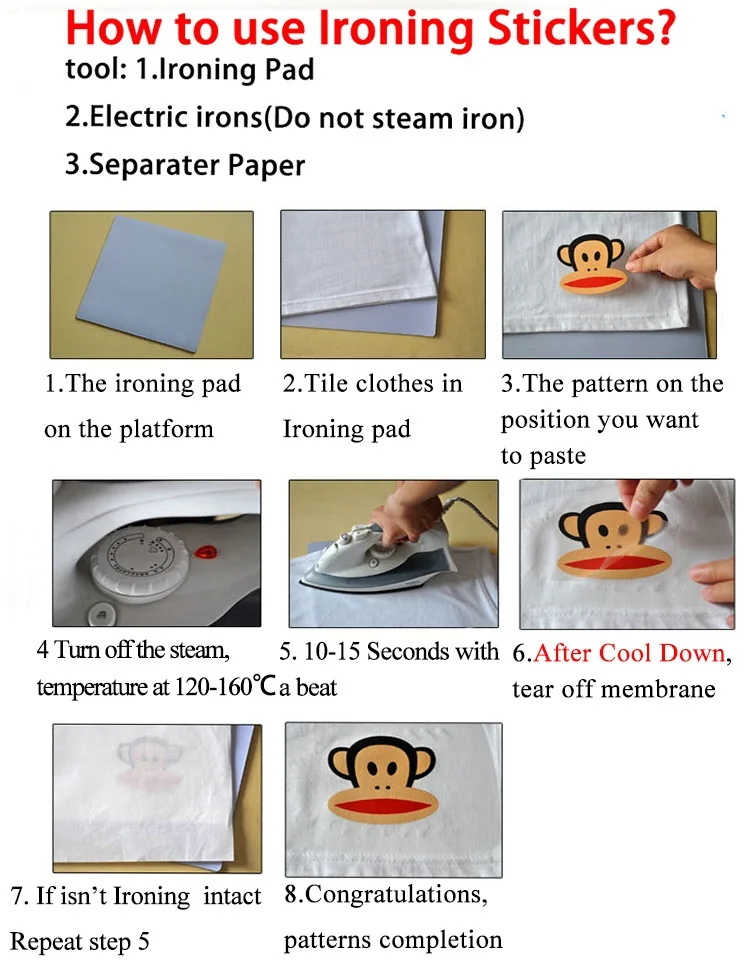 Autocollants de transfert thermique pour vêtements et t-shirts, bonbons à dents mignons, fer sur patchs pour bricolage, appliques d'impression de décoration